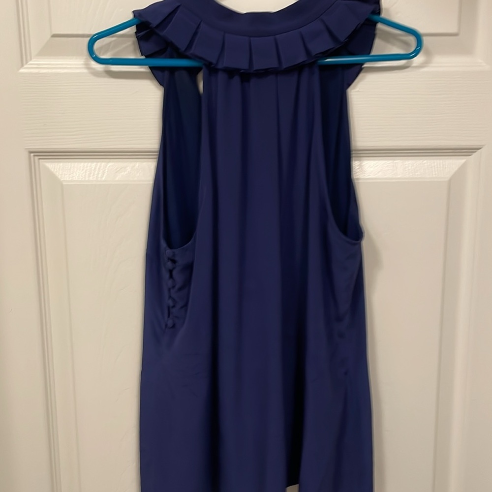 Annie Griffin Silk Top with Ruffle Collar - Picture 6 of 7